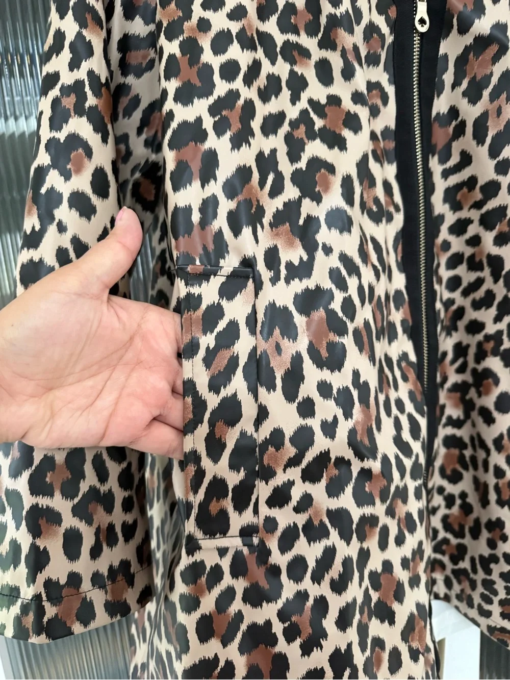 NWOT kate spade Leopard Print Rain Jacket